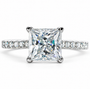 3CT Princess Cut D Color Moissanite Engagement Bridal Set