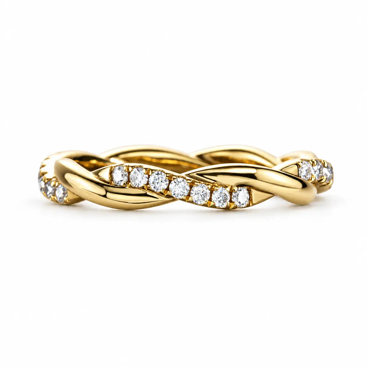1.5 MM D Color Moissanite Infinity Wedding Band