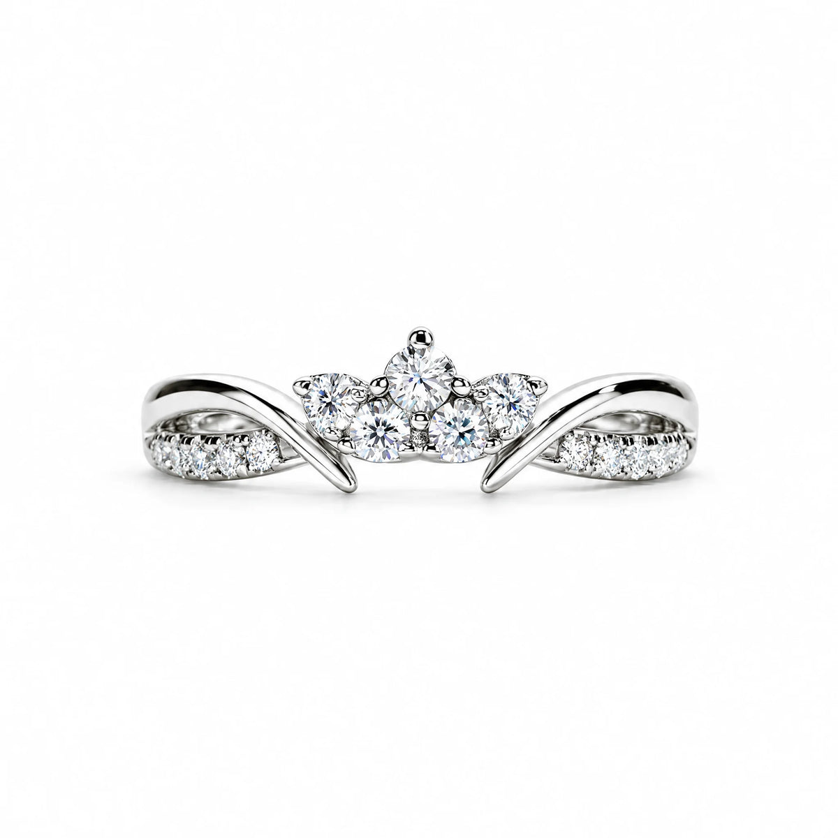 VVS1 D Color Moissanite Bridal Band Set