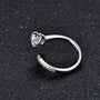 1CT VVS1 D Color Moissanite Adjustable Ring.