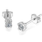 VVS1 Round Cut 3.0MM Moissanite Stud Earrings | S925.