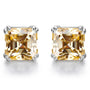 0.8ct 6.0mm D Color VVS1 Cut 18K White Gold Plated Earrings.