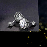 1.0-3.0 CT VVS1 D Color Moissanite Stud Earrings | S925.