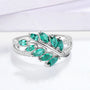 VVS1 D Color Lab Grown Emerald Ring | S925.
