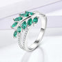 VVS1 D Color Lab Grown Emerald Ring | S925.