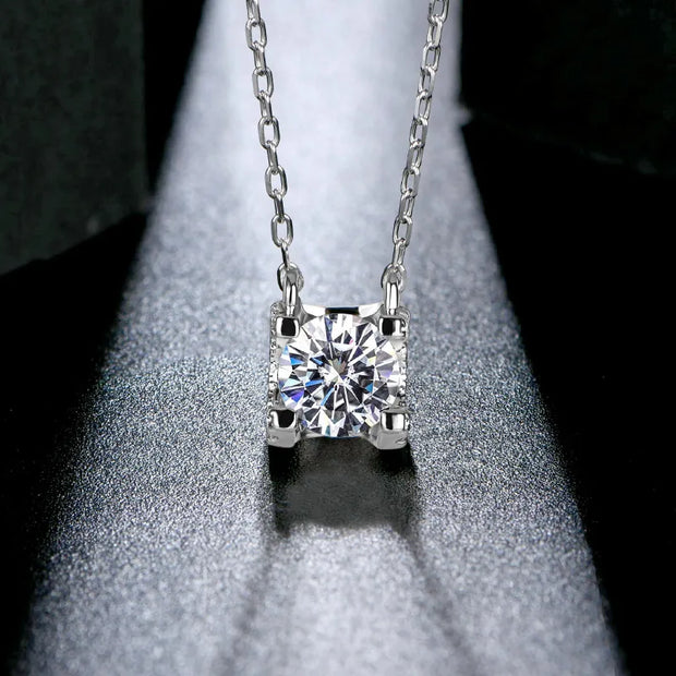 6.3MM VVS1 D Color Moissanite Pendant Necklace | S925.