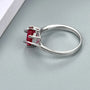 VVS1 D Color Heart Shape Ruby Promise Ring – 2.5 Carats.