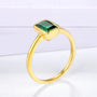 18K Gold Plated Emerald Ring | S925.
