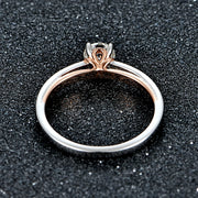 0.5CT Round Brilliant Cut Moissanite Promise Ring.