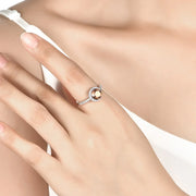 2.3 CT Round Cut Created Diaspore Ring.