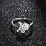 VVS1 D Color Brilliant Cut Moissanite Promise Ring.