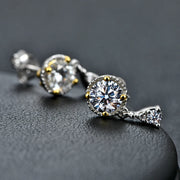 1 CT VVS1 Moissanite Stud Earrings | 925 Sterling Silver.