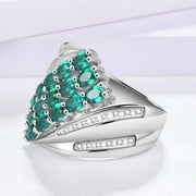 VVS1 Lab Grown Emerald Gemstone Ring.