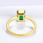 18K Gold Plated Emerald Ring | S925.