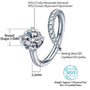 1CT VVS1 D Color Moissanite Adjustable Ring.