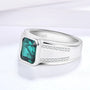 VVS1 Lab Grown Emerald Gemstone Ring | 925 Sterling Silver.