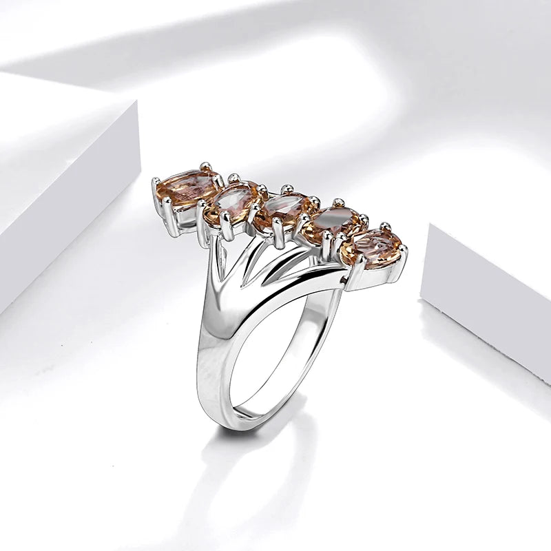 VVS 1 Lab Grown Oval Shaped Diaspore Ring | S925.