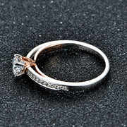 0.5CT Round Brilliant Cut Moissanite Promise Ring.