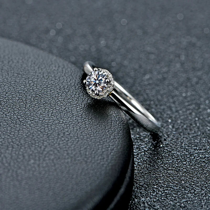 VVS 1 0.34CT Moissanite Ring | 925 Sterling Silver.