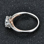 18K Rose Gold Plated Moissanite Promise Ring |S925.