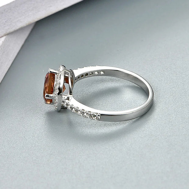 2.3 CT Round Cut Created Diaspore Ring.