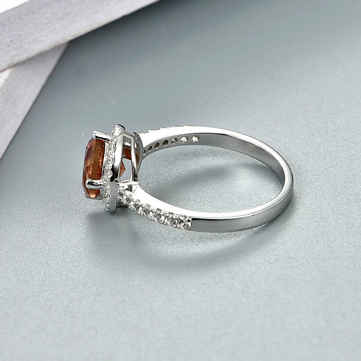 2.3 CT Round Cut Created Diaspore Ring.