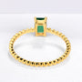 VVS1 6x4mm Emerald Gemstone Promise Ring.