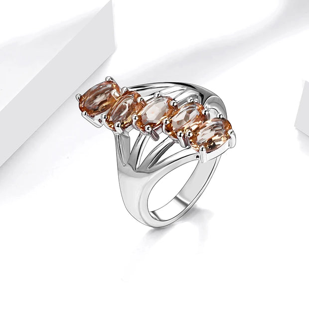 VVS 1 Lab Grown Oval Shaped Diaspore Ring | S925.