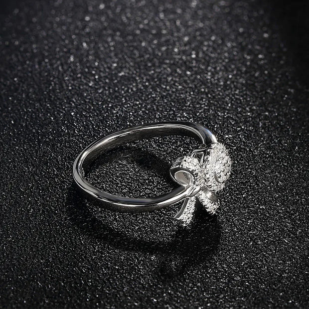 VVS1 D Color Brilliant Cut Moissanite Promise Ring.