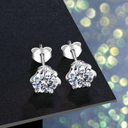 0.5 Carat Moissanite Gemstone Stud Earrings.