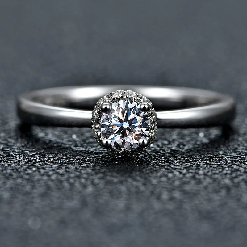 VVS 1 0.34CT Moissanite Ring | 925 Sterling Silver.