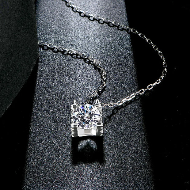 6.3MM VVS1 D Color Moissanite Pendant Necklace | S925.