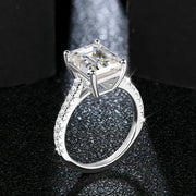 3.0CT VVS1 D Color Emerald Cut Moissanite Engagement Ring.