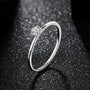 0.2CT 18K White Gold Plated Moissanite Promise Ring.