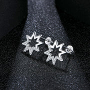 VVS1 D Color Star Shaped Moissanite Stud Earrings | s925.