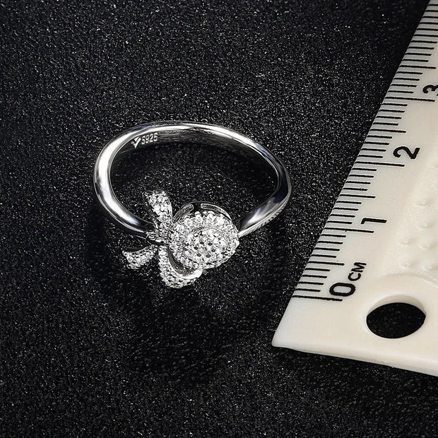 VVS1 D Color Brilliant Cut Moissanite Promise Ring.