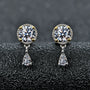1 CT VVS1 Moissanite Stud Earrings | 925 Sterling Silver.