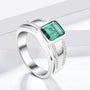 VVS1 Lab Grown Emerald Gemstone Ring | 925 Sterling Silver.