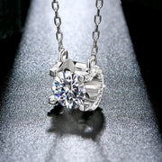 6.3MM VVS1 D Color Moissanite Pendant Necklace | S925.