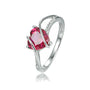 VVS1 D Color Heart Shape Ruby Promise Ring – 2.5 Carats.