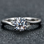 18K Rose Gold Plated Moissanite Promise Ring |S925.