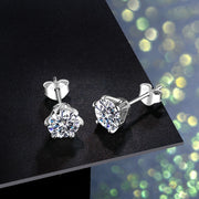 0.5 Carat Moissanite Gemstone Stud Earrings.