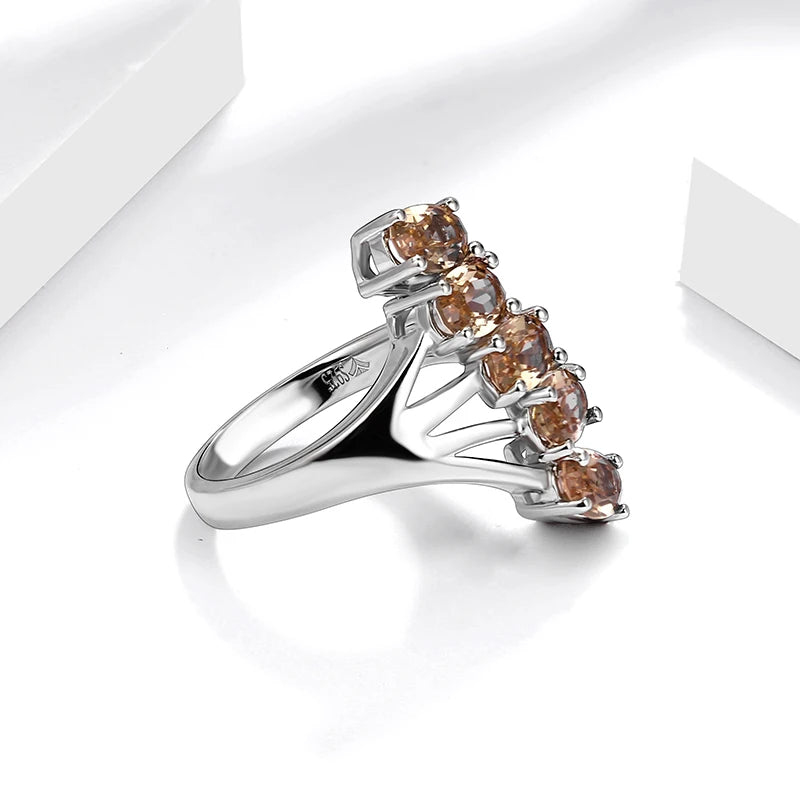 VVS 1 Lab Grown Oval Shaped Diaspore Ring | S925.