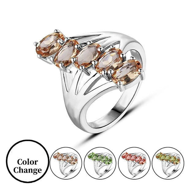 VVS 1 Lab Grown Oval Shaped Diaspore Ring | S925.