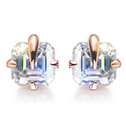 0.8 CT Asscher Cut Moissanite Stud Earrings | S925.