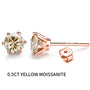 1 CT VVS1 D Color Colored Stud Earrings | S925.