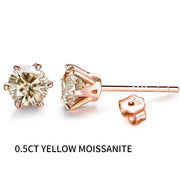 1 CT VVS1 D Color Colored Stud Earrings | S925.