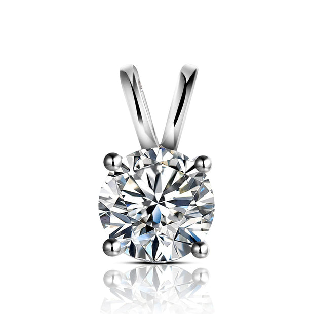 2 Carat Brilliant Cut Moissanite Pendant Necklace | S925.