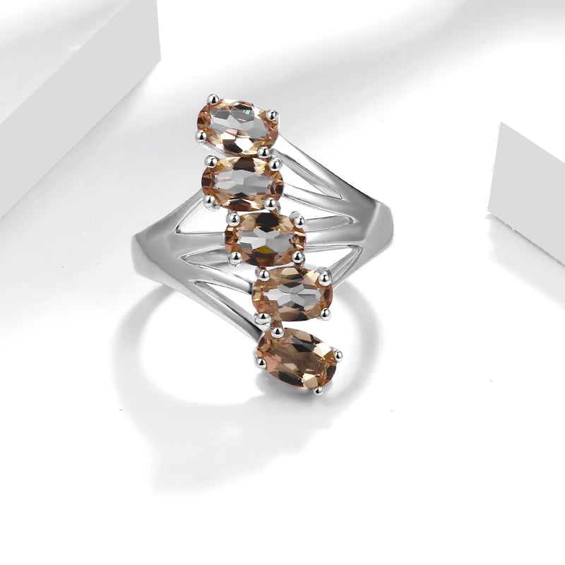 VVS 1 Lab Grown Oval Shaped Diaspore Ring | S925.