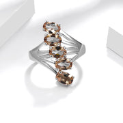 VVS 1 Lab Grown Oval Shaped Diaspore Ring | S925.